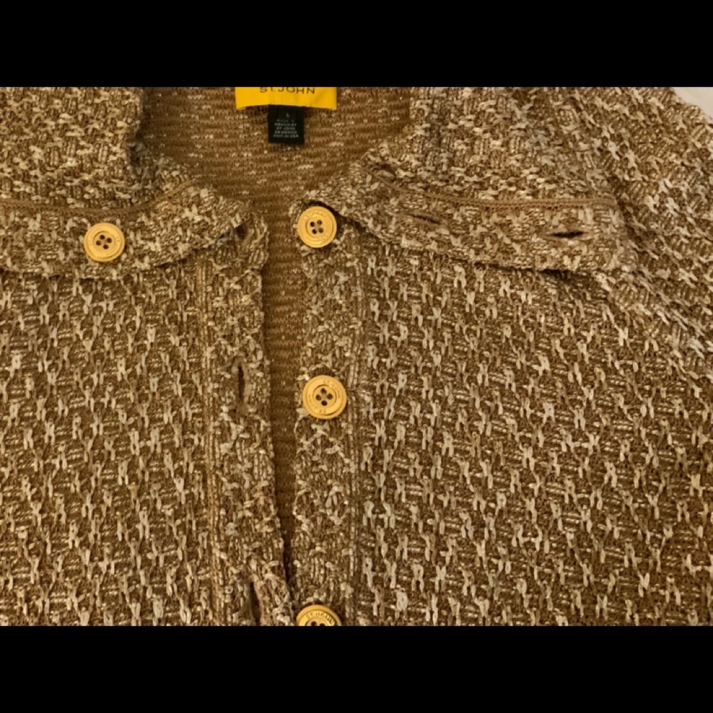 St. John Gold Button Sweater